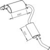 DINEX 33319 Middle-/End Silencer